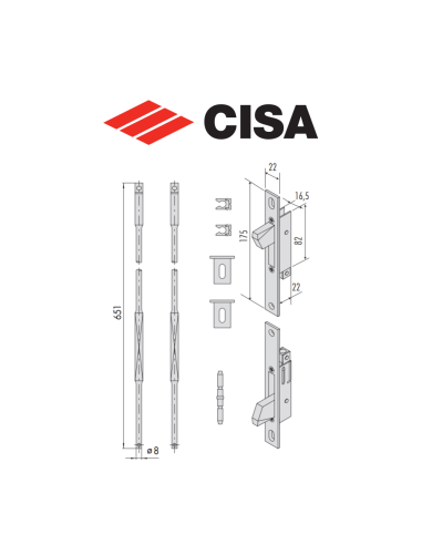 Pair of Cisa side diverters item 0644300