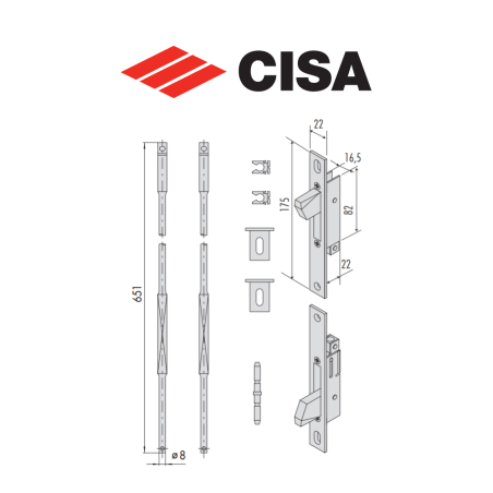 Pair of Cisa side diverters item 0644300