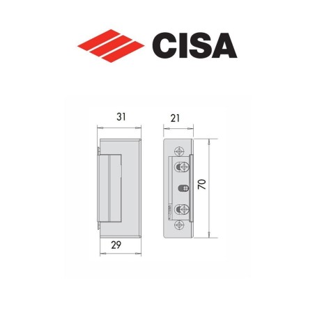 Incontro elettrico per serrature Cisa art. 15160