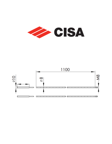 Cisa internal rod extensions item 0708803