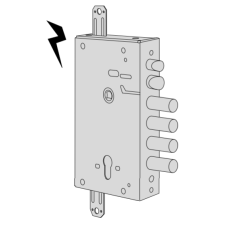 Serratura elettrica Cisa Revolution entrata 64 serie 15515-28-B