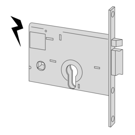 Cisa electric cylinder lock entry 60 Left series 14010-60-2