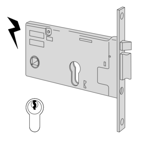 Serratura elettrica a cilindro Cisa entrata 90 serie 14351-90