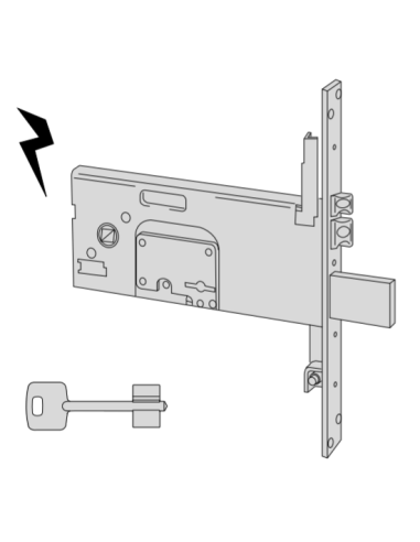 Cisa double bit electric lock entry 90 series 17357-90