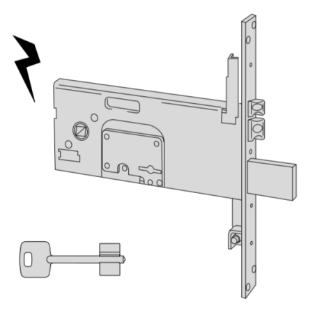 Cisa double bit electric lock entry 90 series 17357-90