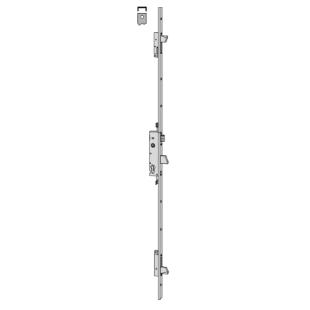 Cisa multi-point mechanical lock entry 25 front U-shaped series 46425-25