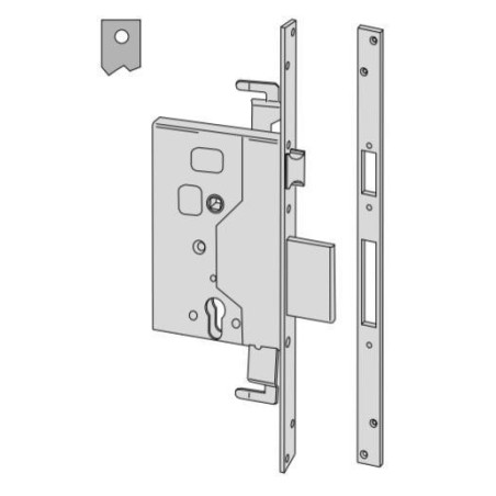 Serratura meccanica a cilindro Cisa entrata 60 serie 56255-60