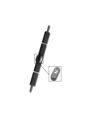 Serratura a fascia verticale Mottura altezza 2,5 m Nera art. 32.592