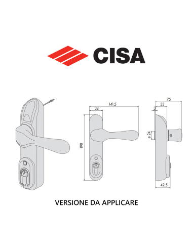 07074 Cisa - Maniglia elettrica per maniglioni antipanico | Accessori per Infissi