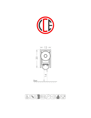 Antispiffero CCE One Size Trend paraspiffero 12 × 20 mm lunghezza 1230 mm