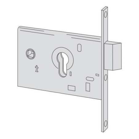 Serratura meccanica a cilindro Cisa entrata 60 serie 44140-60