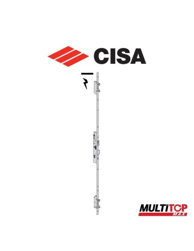 Cisa Multitop Max multipoint electric lock, entry 35, flat front, series 19746-35
