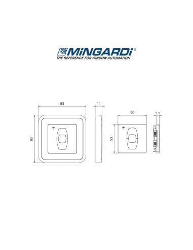 MRW-T1 Mingardi - Single-channel wall remote control