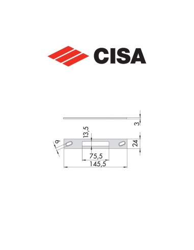 Contropiastra per deviatori in acciaio Cisa art. 0646134