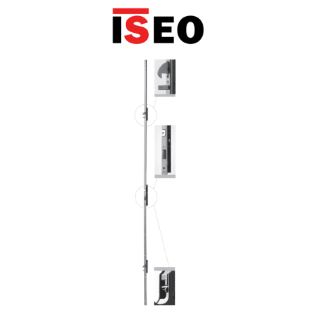 Iseo Performa multi-point mechanical lock entry 25 U-shaped front art. 7255512528