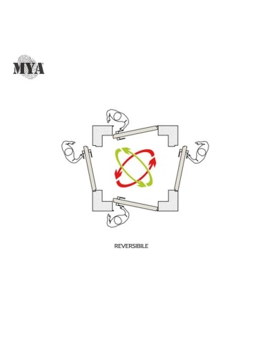 MYA Royal Pat - Porta filo muro battente reversibile per interni | Accessori per Infissi