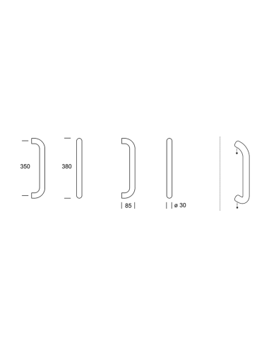 ATLANTA 30 Reguitti stainless steel door handle