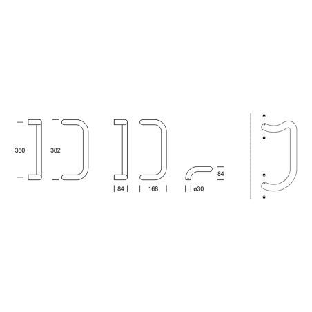 BILBAO Reguitti stainless steel door handle