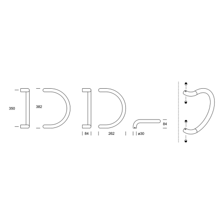 CAIRO Reguitti stainless steel door handle