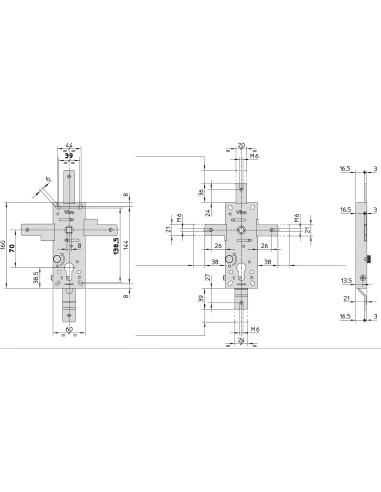 8234.4 Viro serratura corazzabile per basculante