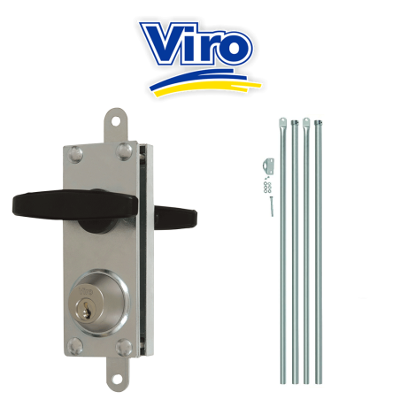 8217 Viro armoured lock for overhead doors with rods