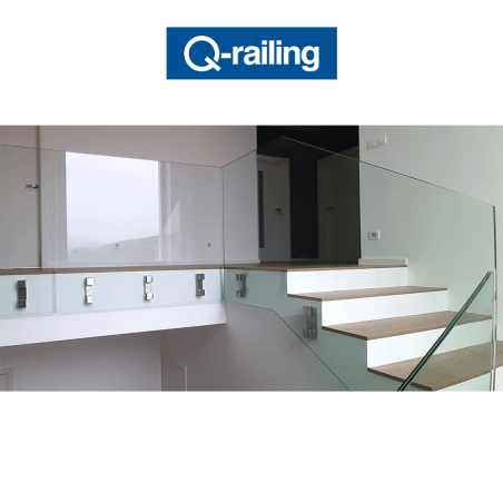 Q-Railing - Glass adapter with flat base Easy Glass 4762