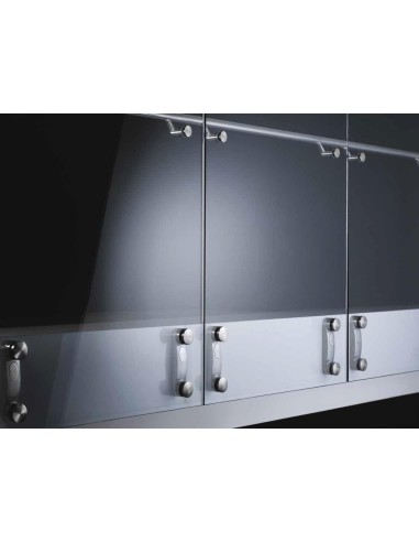 MOD 0760 Q-Railing adattatore per vetro con base piatta Easy Glass
