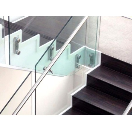 Q-Railing - Glass adapter with flat base Easy Glass MOD 0766