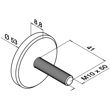 MOD 0741 Q-Railing Easy Glass locking disc
