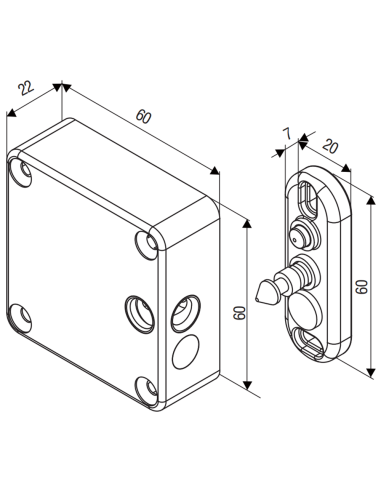 22800M Opera motorized electric lock closed without current Arca series