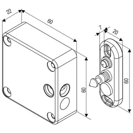 22800M Opera motorized electric lock closed without current Arca series