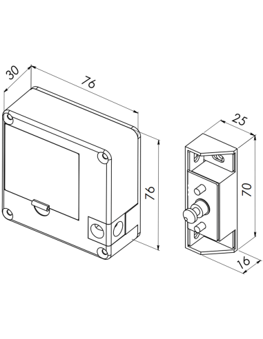22800MBR Opera RFID battery operated electro-lock closed without current Arca series