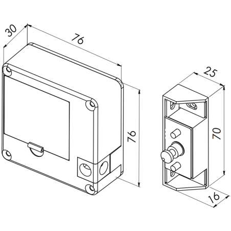 22800MBR Opera RFID battery operated electro-lock closed without current Arca series