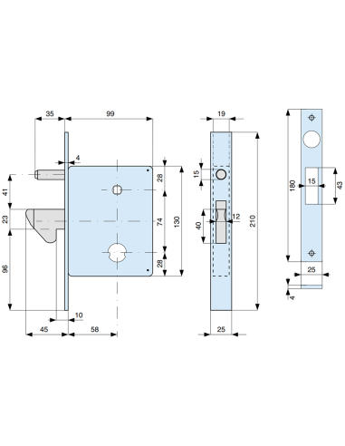 573580 MG sliding gate lock