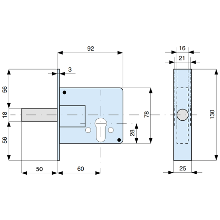 273600 MG serratura da infilare