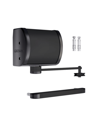 PANTHER-9005 - Black hydraulic gate closer for wall or pillar mounting