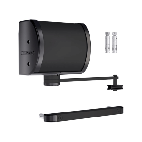 PANTHER-9005 - Black hydraulic gate closer for wall or pillar mounting