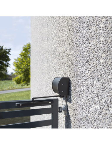 PANTHER-9005 - Black hydraulic gate closer for wall or pillar mounting