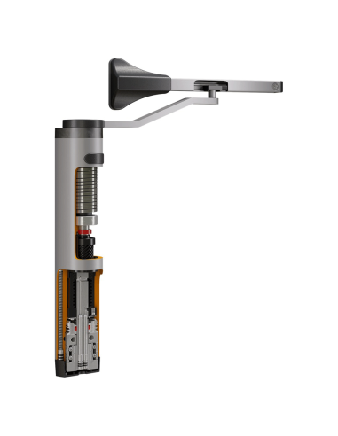 VERTICLOSE-2-ZILV - Hydraulic gate closer for 90° and 180° hinges