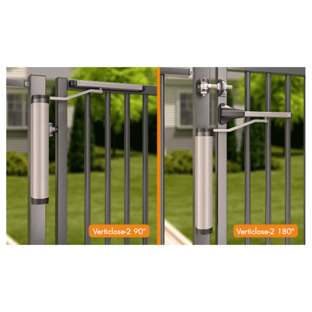 VERTICLOSE-2-ZILV - Hydraulic gate closer for 90° and 180° hinges