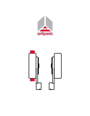 402/T Antipanic - Double mechanical panic bar with external bar