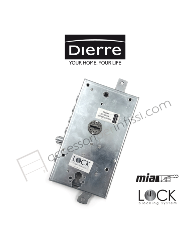 SER NE 17 1D Dierre - Triple lock with double map and European cylinder for armoured doors with entry 60