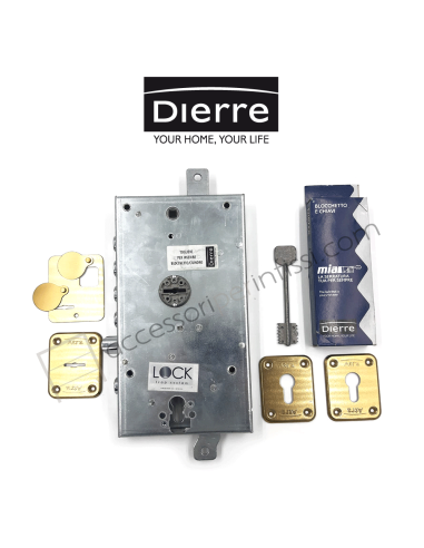 SER NE 17 1D Dierre - Triple lock with double map and European cylinder for armoured doors with entry 60