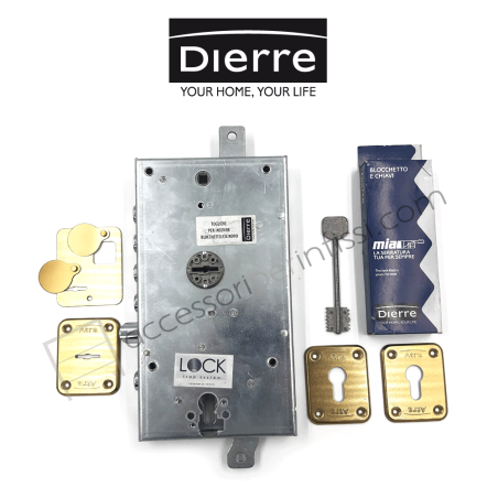 SER NE 17 1D Dierre - Triple lock with double map and European cylinder for armoured doors with entry 60