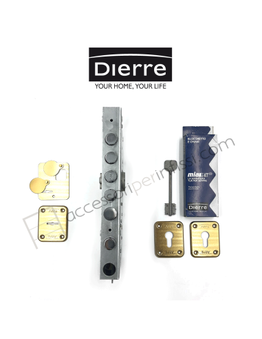 SER NE 17 1D Dierre - Triple lock with double map and European cylinder for armoured doors with entry 60