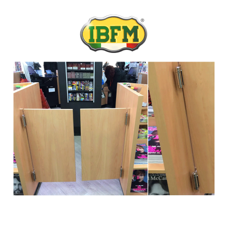 IBFM Spring Hinge Pair - Bommer Type Single Action Spring Hinge 100mm Stainless Steel