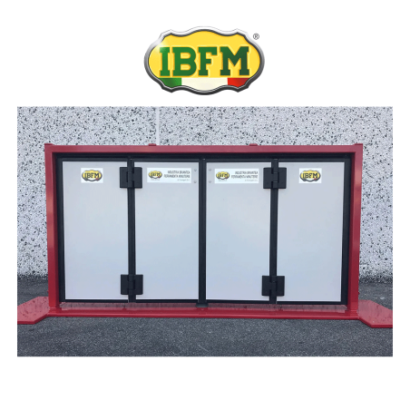 IBFM - Cerniera doppia 2 perni Ø 20 mm in alluminio verniciato nero