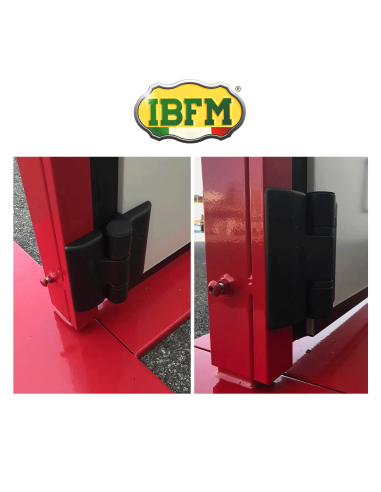 IBFM - Double hinge 2 pins Ø 20 mm in black painted aluminum