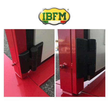 IBFM - Double hinge 2 pins Ø 20 mm in black painted aluminum