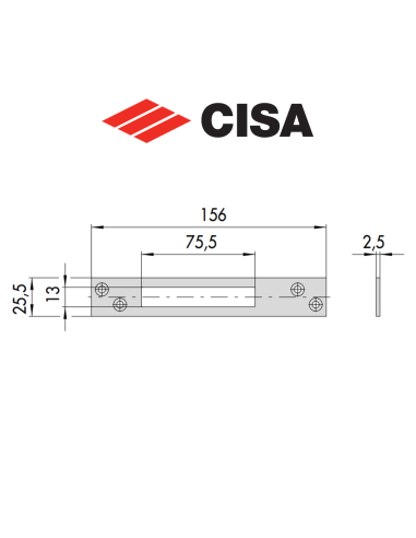 0623200 Cisa - Zinc-plated steel counterplate